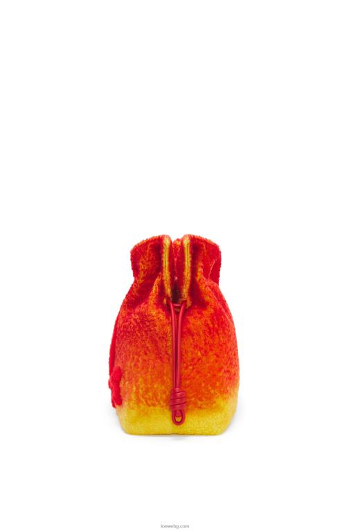 Loewe calcifer xl фламенко съединител в стрижено платно F84B8444 Жени червен