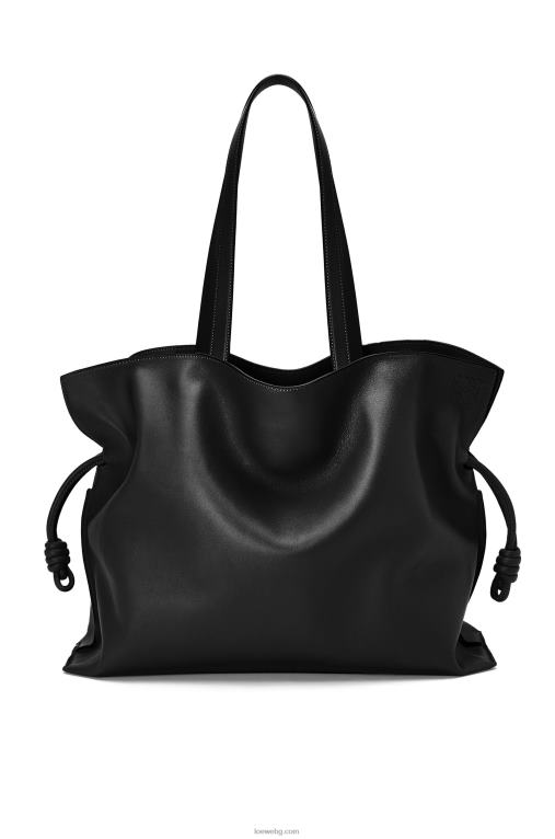 Loewe xl фламенко чанта от телешка кожа напа F84B8410 Жени черен