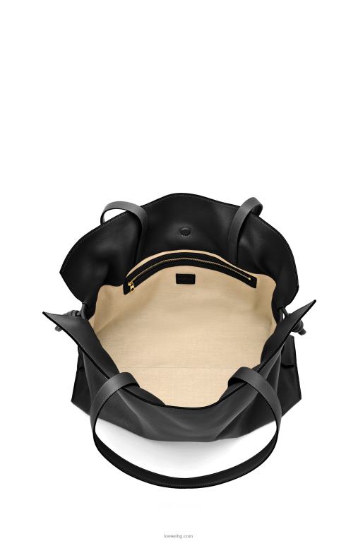 Loewe xl фламенко чанта от телешка кожа напа F84B8410 Жени черен