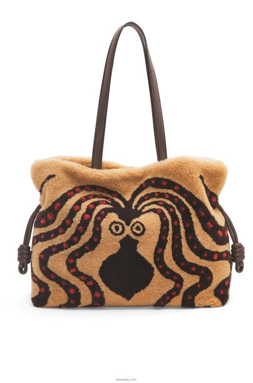 Loewe xl фламенко съединител в овче F84B8466 Жени бежово/шоколад