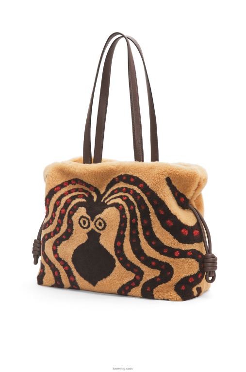 Loewe xl фламенко съединител в овче F84B8466 Жени бежово/шоколад