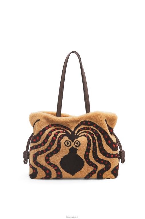 Loewe xl фламенко съединител в овче F84B8466 Жени бежово/шоколад