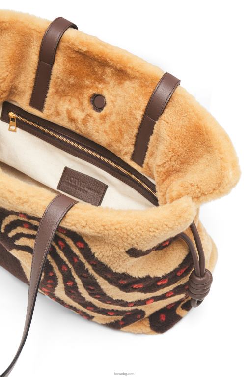 Loewe xl фламенко съединител в овче F84B8466 Жени бежово/шоколад