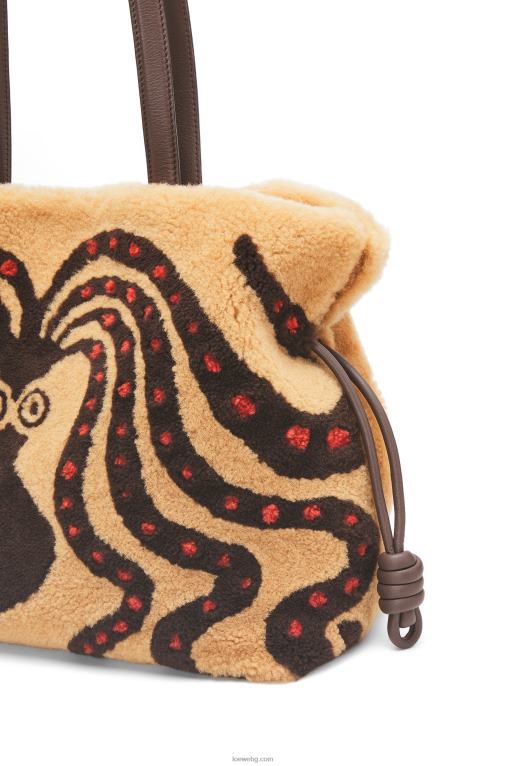 Loewe xl фламенко съединител в овче F84B8466 Жени бежово/шоколад