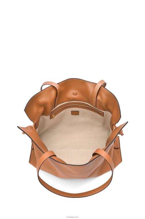 Loewe xl фламенко чанта от телешка кожа напа F84B8527 Жени топла пустиня