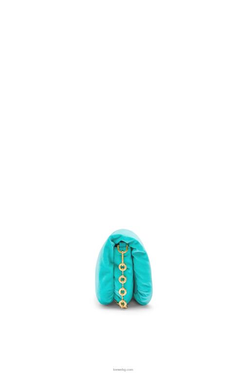 Loewe мини чанта тип гоя от кадифе F84B8248 Жени карибско синьо