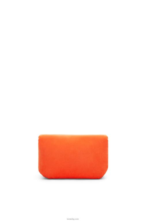 Loewe мини чанта тип гоя от кадифе F84B8249 Жени коралово червено