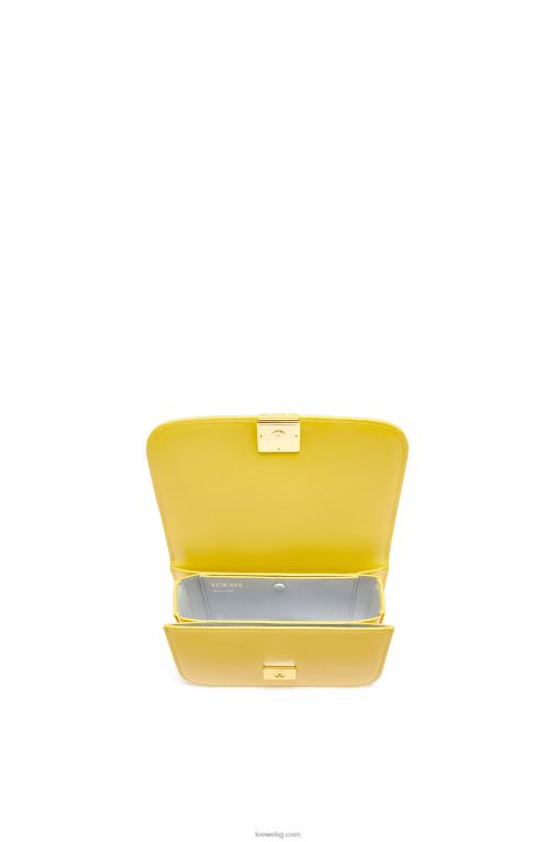 Loewe малка чанта goya от копринена телешка кожа F84B8304 Жени жълто
