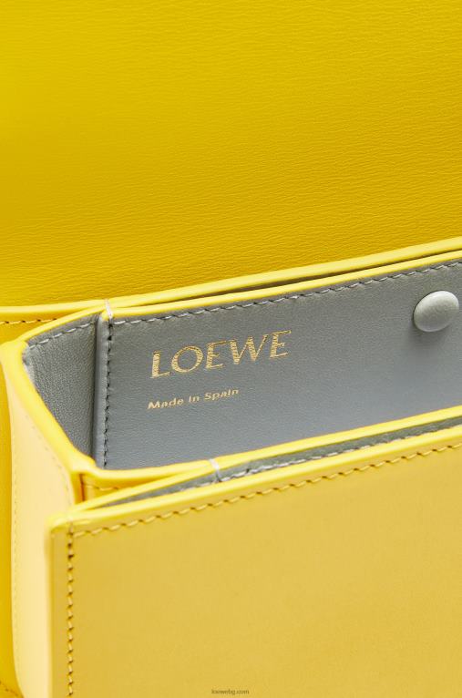 Loewe малка чанта goya от копринена телешка кожа F84B8304 Жени жълто