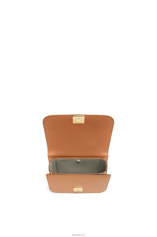 Loewe малка чанта goya от копринена телешка кожа F84B8305 Жени топла пустиня