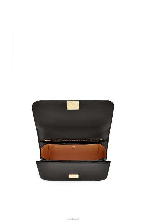 Loewe чанта goya от копринена телешка кожа F84B8306 Жени черен