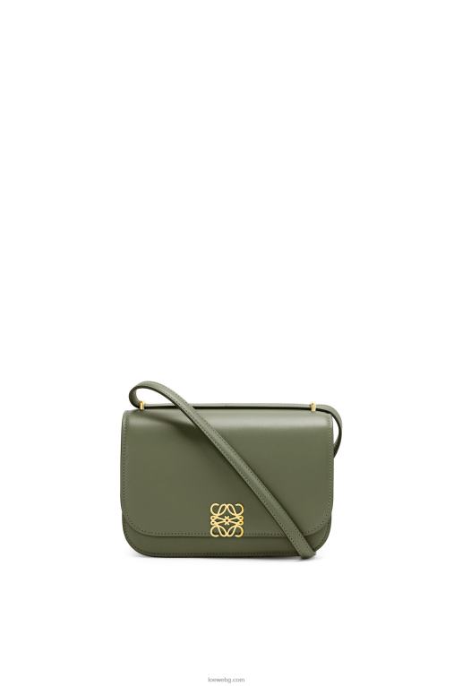 Loewe малка чанта goya от копринена телешка кожа F84B8307 Жени авокадо зелено