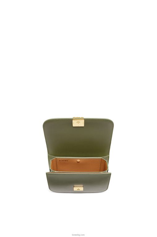 Loewe малка чанта goya от копринена телешка кожа F84B8307 Жени авокадо зелено