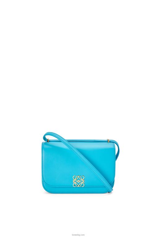 Loewe малка чанта goya от копринена телешка кожа F84B8309 Жени циан