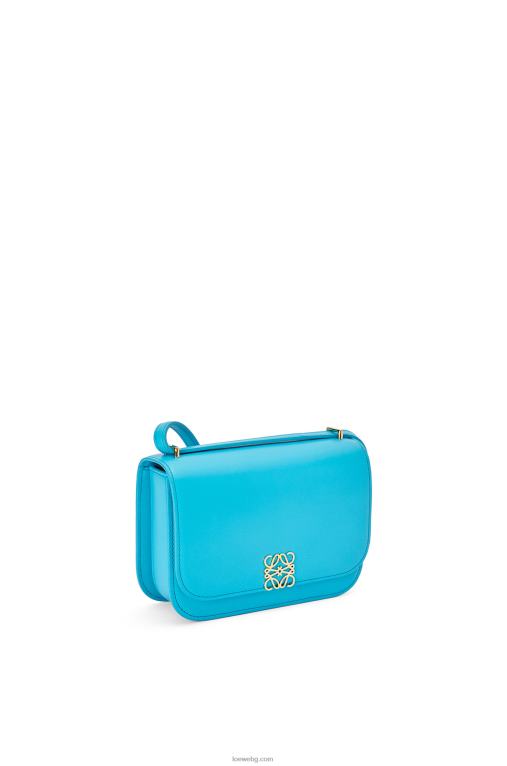 Loewe малка чанта goya от копринена телешка кожа F84B8309 Жени циан