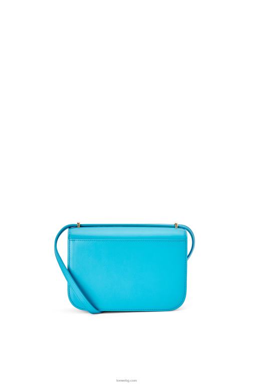 Loewe малка чанта goya от копринена телешка кожа F84B8309 Жени циан