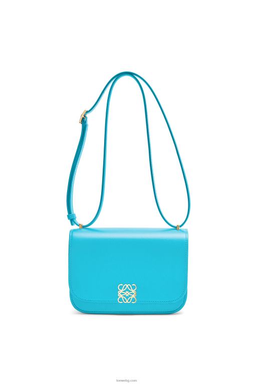 Loewe малка чанта goya от копринена телешка кожа F84B8309 Жени циан