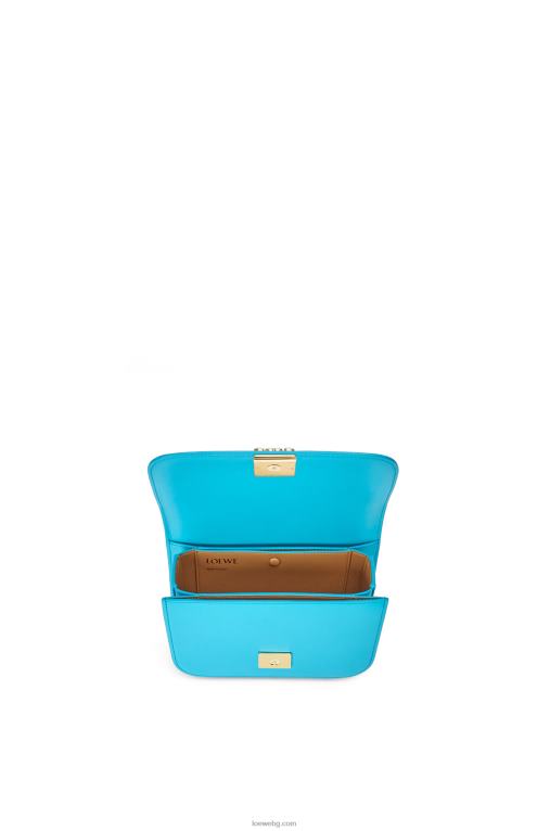 Loewe малка чанта goya от копринена телешка кожа F84B8309 Жени циан