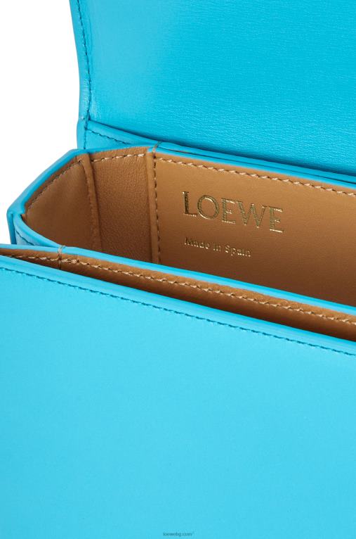 Loewe малка чанта goya от копринена телешка кожа F84B8309 Жени циан