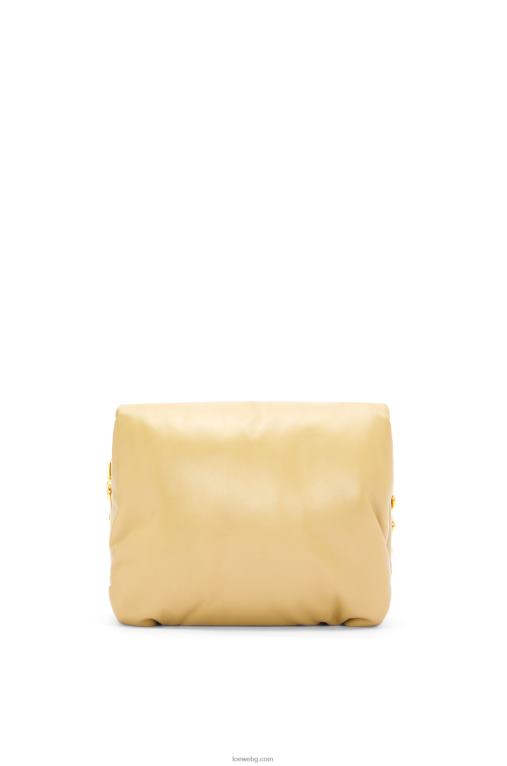 Loewe пуфирана чанта goya от лъскава агнешка кожа от напа F84B8380 Жени масло