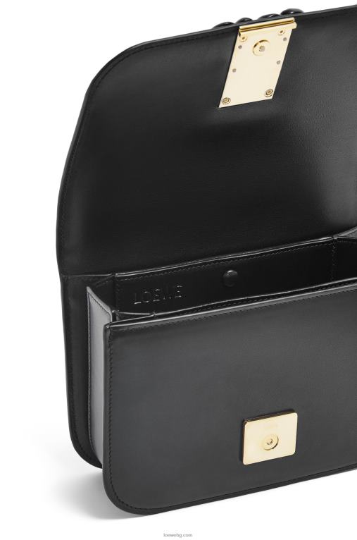 Loewe малка чанта goya от копринена телешка кожа F84B8456 Жени черен