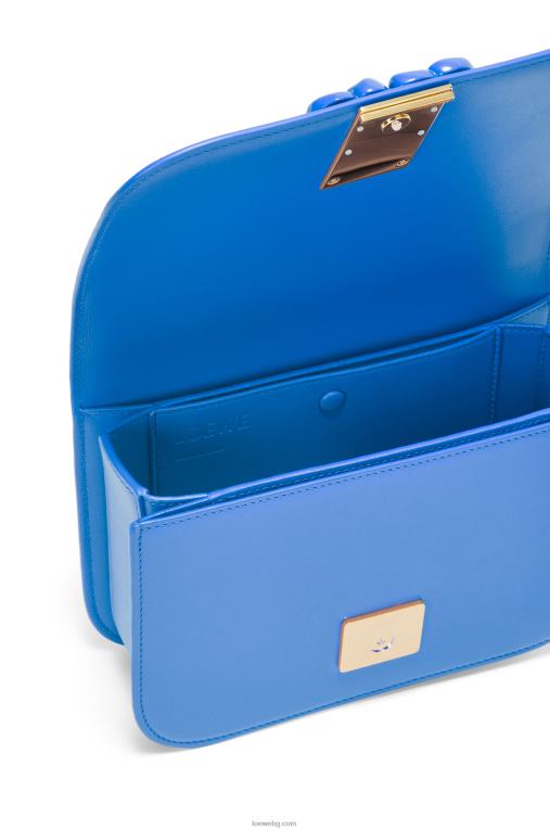 Loewe малка чанта goya от копринена телешка кожа F84B8481 Жени водолазно синьо