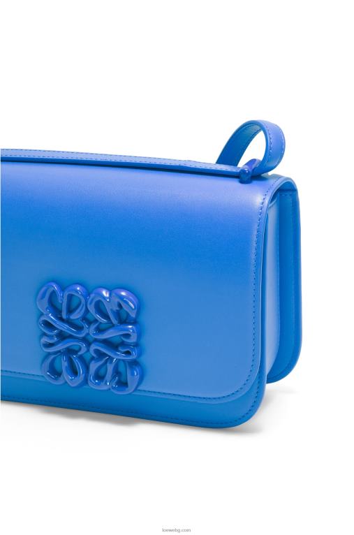Loewe малка чанта goya от копринена телешка кожа F84B8481 Жени водолазно синьо