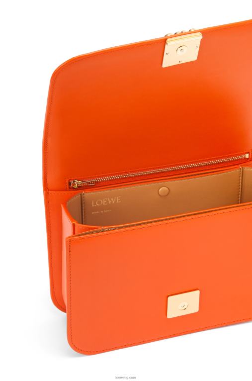 Loewe чанта goya от копринена телешка кожа F84B8494 Жени оранжево