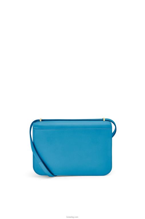 Loewe чанта goya от копринена телешка кожа F84B8495 Жени лагуново синьо