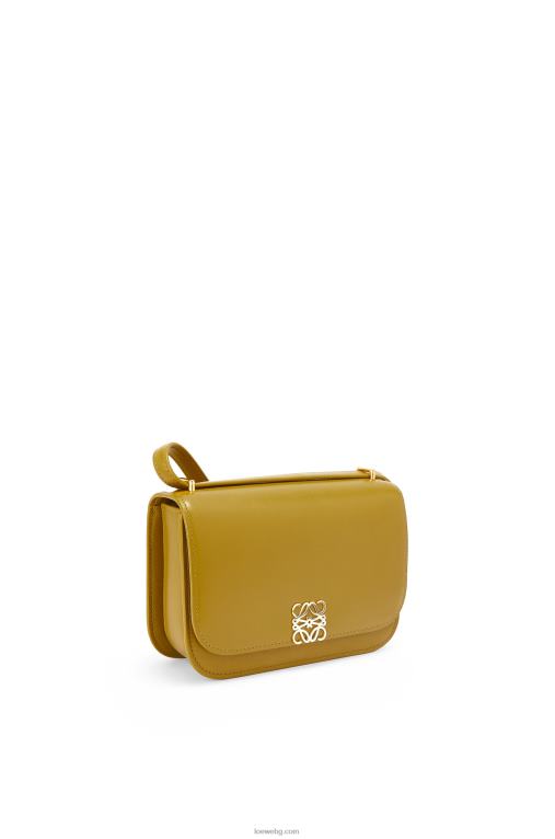 Loewe малка чанта goya от копринена телешка кожа F84B8496 Жени охра