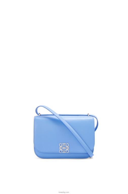 Loewe малка чанта goya от копринена телешка кожа F84B8508 Жени селестин синьо