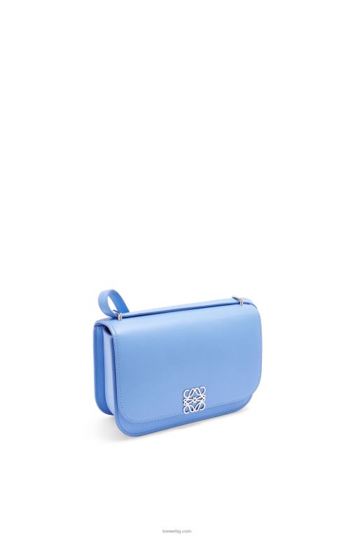 Loewe малка чанта goya от копринена телешка кожа F84B8508 Жени селестин синьо