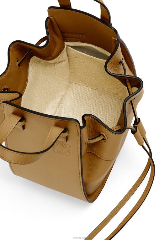 Loewe шнур за мини хамак от класическа телешка кожа F84B8243 Жени охра зелено