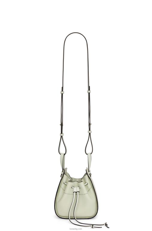 Loewe шнур за мини хамак от мека зърнеста телешка кожа F84B8244 Жени светъл селадон