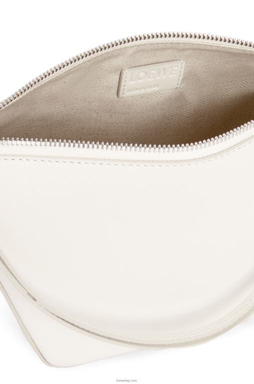 Loewe мини чанта за хамак от класическа телешка кожа F84B8324 Жени меко бяло