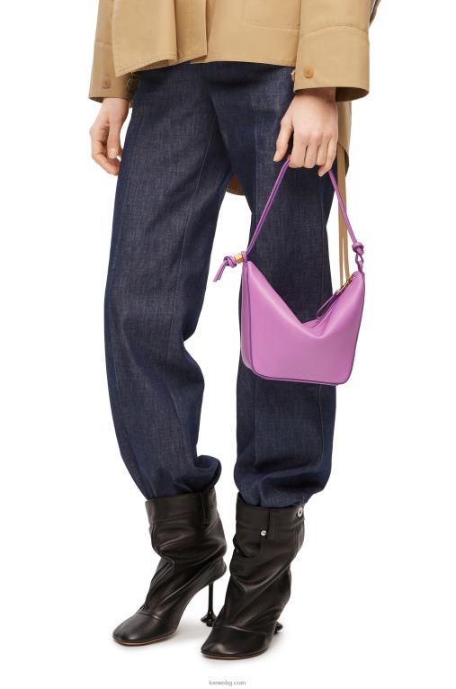 Loewe мини чанта за хамак от класическа телешка кожа F84B8332 Жени скална роза