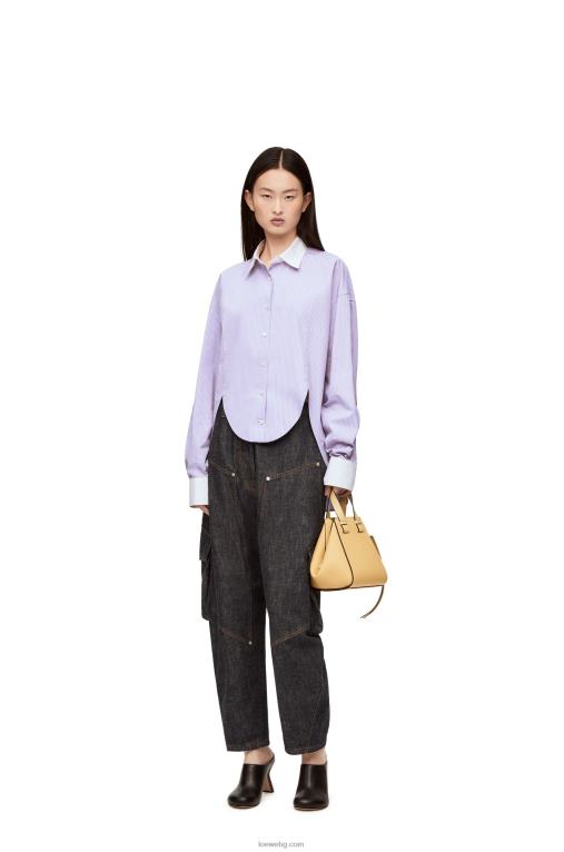 Loewe компактна чанта за хамак от мека зърнеста телешка кожа F84B8405 Жени тъмно масло