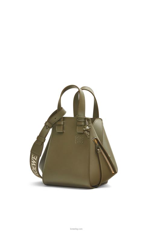 Loewe компактен хамак от сатенирана телешка кожа F84B8431 Жени глазура от чаен прах