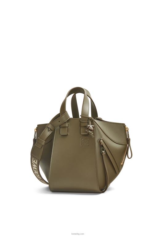Loewe компактен хамак от сатенирана телешка кожа F84B8431 Жени глазура от чаен прах