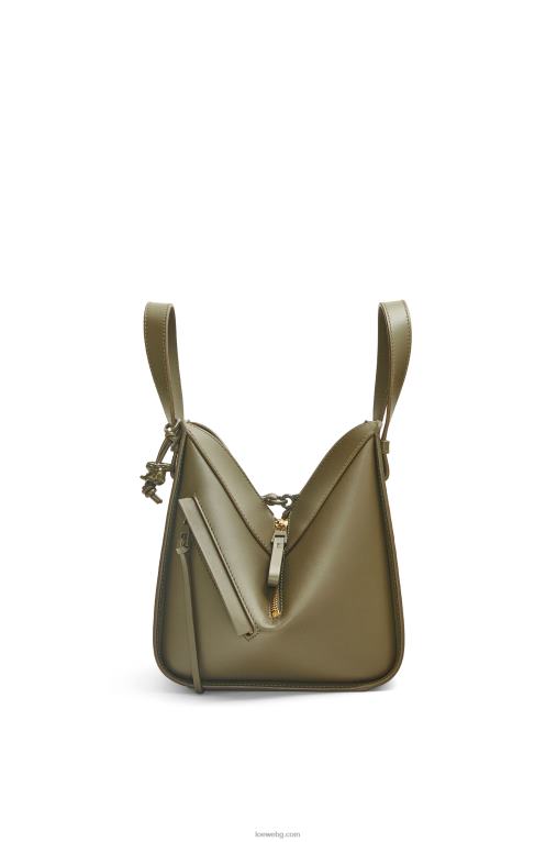 Loewe компактен хамак от сатенирана телешка кожа F84B8431 Жени глазура от чаен прах