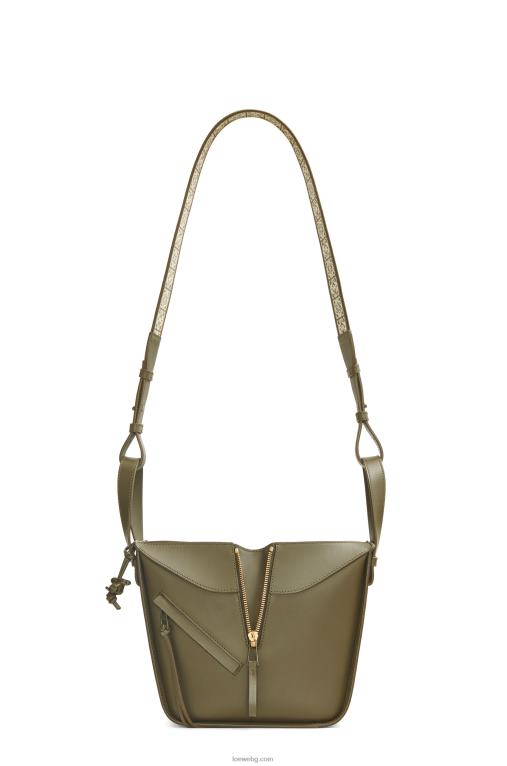 Loewe компактен хамак от сатенирана телешка кожа F84B8431 Жени глазура от чаен прах