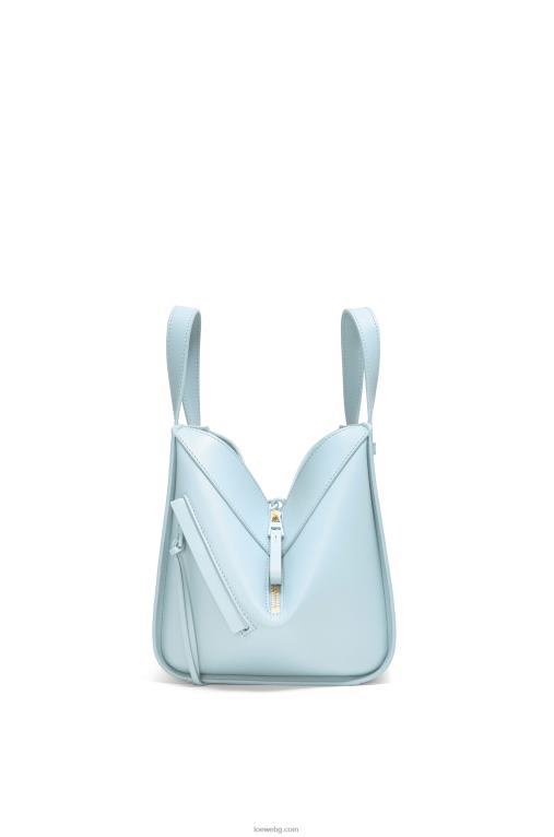 Loewe компактна чанта за хамак от сатенирана телешка кожа F84B8460 Жени аквамарин