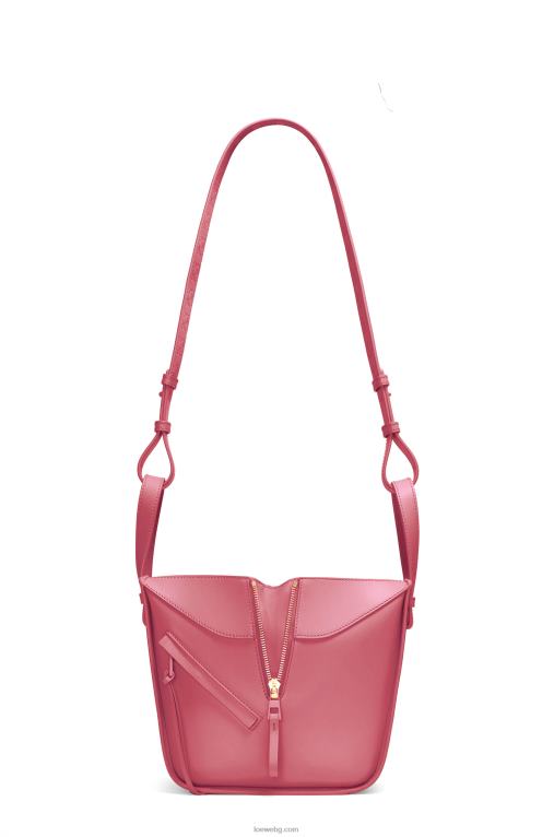 Loewe компактна чанта за хамак от сатенирана телешка кожа F84B8488 Жени роза