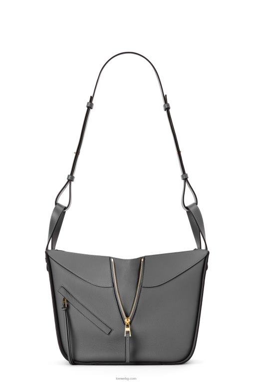 Loewe малка чанта за хамак от мека зърнеста телешка кожа F84B8502 Жени асфалтово сиво
