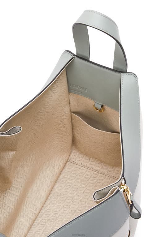 Loewe малка чанта за хамак от класическа телешка кожа F84B8514 Жени пепеляво сиво/мраморно зелено