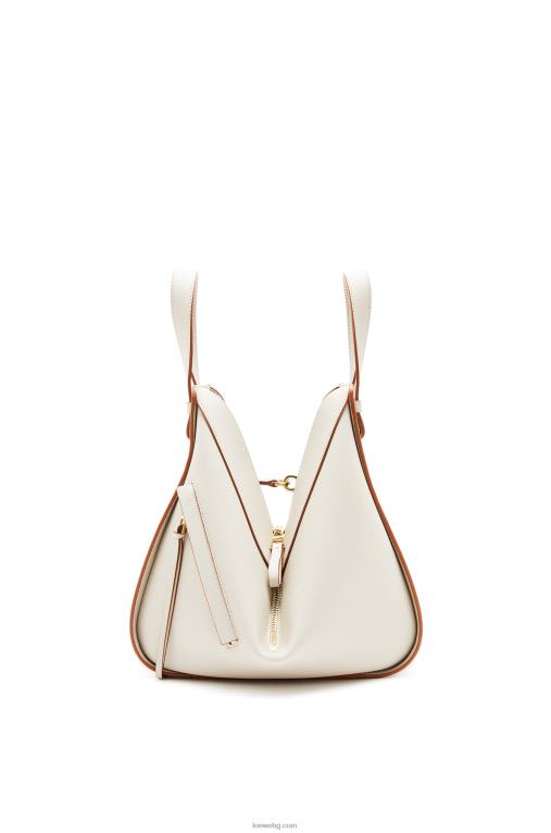 Loewe малка чанта за хамак от зърнеста телешка кожа F84B8515 Жени светъл призрак