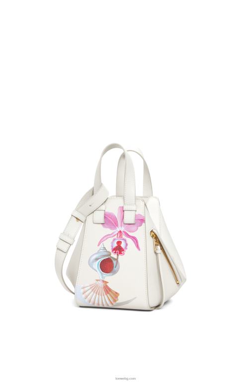 Loewe Компактна чанта за хамак maruja mallo от класическа телешка кожа F84B8339 Жени меко бяло