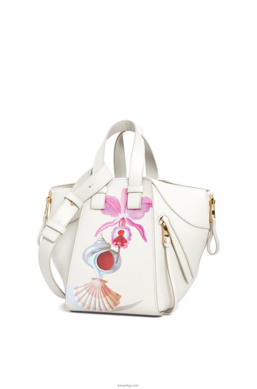 Loewe Компактна чанта за хамак maruja mallo от класическа телешка кожа F84B8339 Жени меко бяло