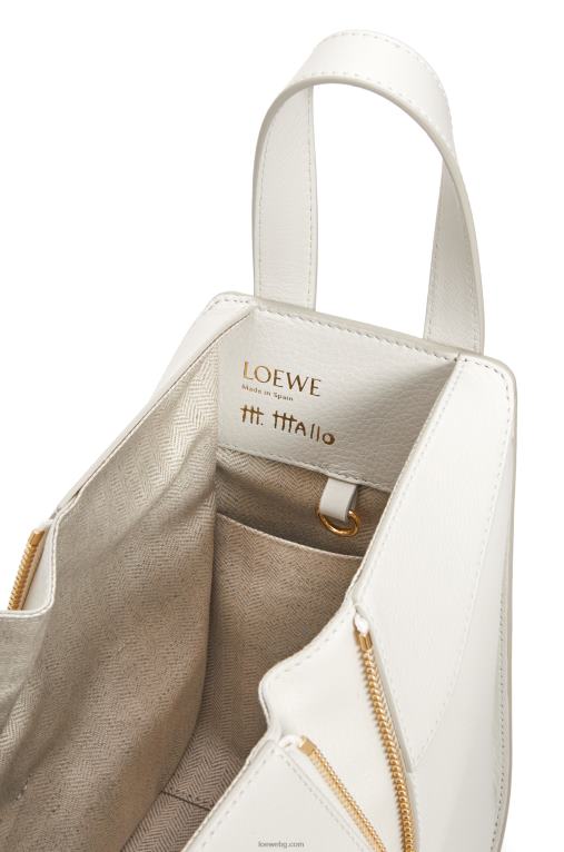 Loewe Компактна чанта за хамак maruja mallo от класическа телешка кожа F84B8339 Жени меко бяло