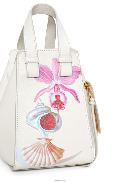 Loewe Компактна чанта за хамак maruja mallo от класическа телешка кожа F84B8339 Жени меко бяло